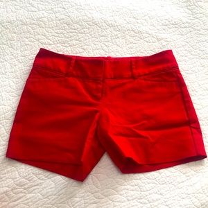 Red Tailored Shorts